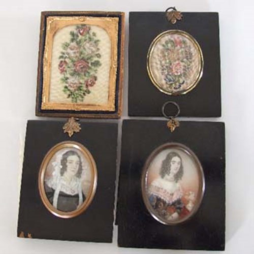 Lot 414 - Four Victorian miniatures.