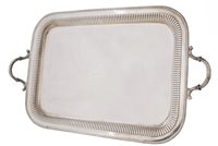 Lot 6 - Silver rectangular serving tray