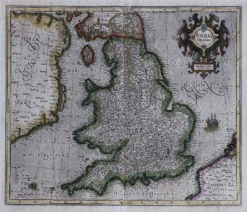 Lot 625 - Gerard Mercator, Map of England & Wales.  Anglia regnum.