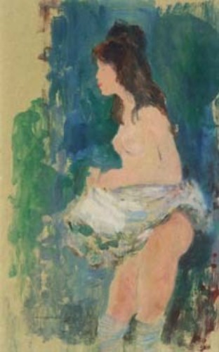 Lot 97 - Charles Mozley, Female nude, watercolour
