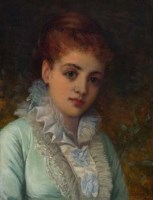 Lot 124 - William Oliver, Portrait of a lady, oil
