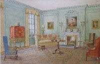 Lot 164 - G. Jetley, Interior views of 55 South Audley Street, London, watercolour (5)