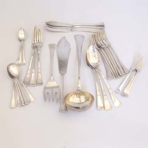 Lot 232 - Quantity Continental Silver Flatware
