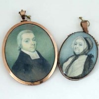 Lot 272 - Oval miniature portrait of a clergyman and a