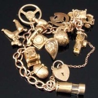 Lot 278 - 9ct Gold Charm Bracelet