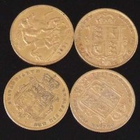 Lot 280 - Four Gold Half Sovereigns