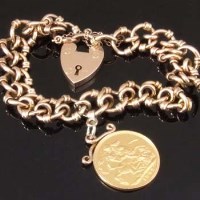 Lot 282 - Edward VII Gold Sovereign on Bracelet Chain