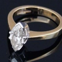 Lot 300 - Marquise diamond single stone ring