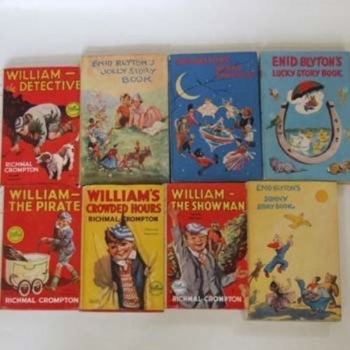 Lot 442 - Crompton R William's Crowded Hours 1942 reprint, dust wrapper, previous owners emblem to f.e.p., and three other Crompton 1942 reprints with wrappers