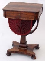 Lot 745 - Early Victorian rosewood work table