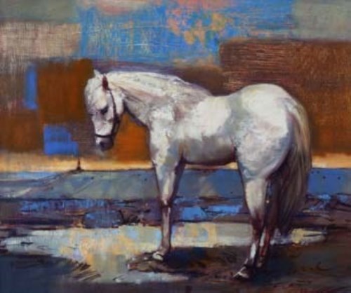 Lot 7 - Bohuslav Barlow (1947-), Skyline Horse, oil