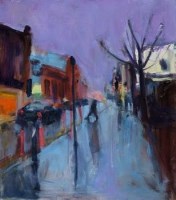 Lot 23 - Paul Bassingthwaighte (1963-), Rainy Street Crossing, oil