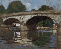 Lot 61 - Horace Mann Livens, River view, watercolour
