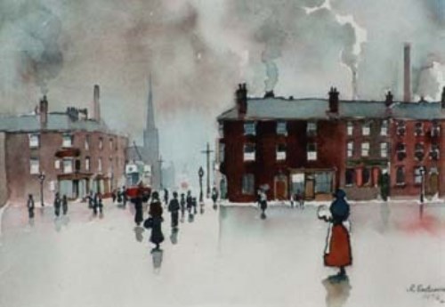 Lot 89 - Roger Eastwood, Manchester views, watercolour (2)