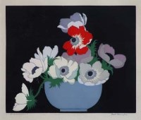 Lot 99 - John Hall Thorpe, Anemones and Marigolds and one other floral study, woodcuts (3)
