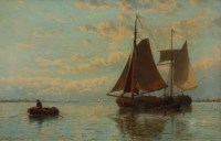 Lot 112 - George Stanfield Walters, On the Maas, oil
