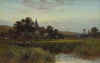 Lot 124 - A.A. Glendening, Alfriston, Sussex, oil