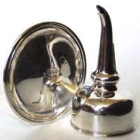 Lot 235 - Scottish silver wine funnel and matching stand