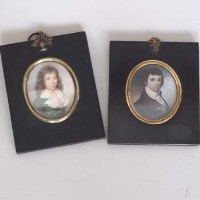 Lot 246 - Pair of portrait miniatures