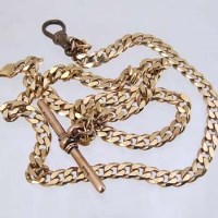 Lot 268 - Flat curb 9ct gold necklace chain