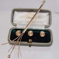 Lot 270 - 9ct gold Mordan swizzle stick, stamped Asprey