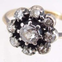Lot 283 - Victorian diamond cluster ring