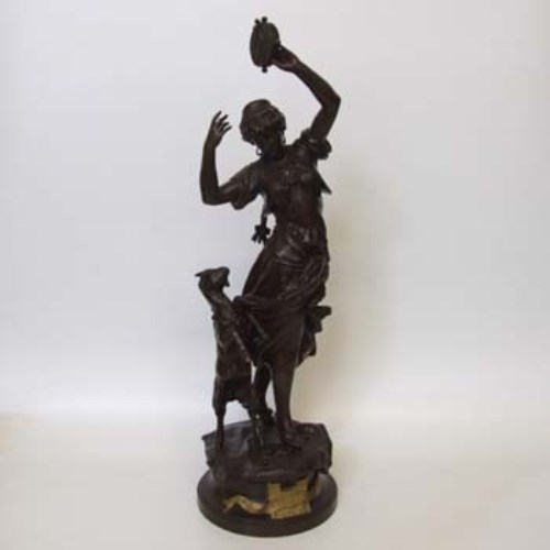 Lot 382 - Bronze standing figure Esmeralda signed  A