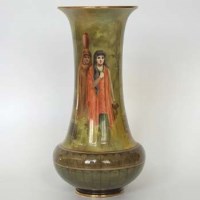 Lot 540 - Doulton vase painted by Theaker