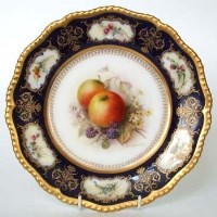 Lot 553 - Royal Worester plate by Sebright