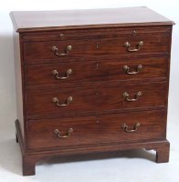 Lot 686 - George III mahogany small chest of drawers