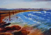 Lot 79 - Rita Banks, Outgoing Tide, Anglesey, watercolour