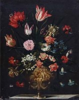 Lot 129 - Manner of Jan Baptiste Bosschaert, Floral still life, oil