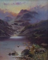 Lot 132 - D. Hicks, Scottish loch scenes, oil (2)