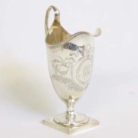 Lot 187 - George III silver cream jug