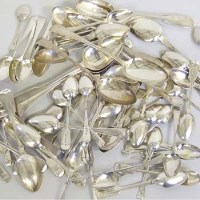 Lot 189 - Quantity of silver spoons etc