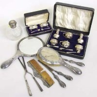 Lot 190 - Silver and crystal water bottle