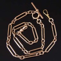 Lot 213 - 15ct gold watch chain