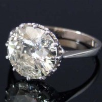 Lot 246 - Single stone diamond ring (3.58 ct approx)