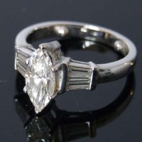 Lot 336 - Colourless, flawless single stone marquise