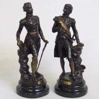 Lot 392 - Pair bronzes, Wellington & Nelson