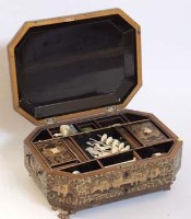 Lot 395 - Chinoiserie sewing box