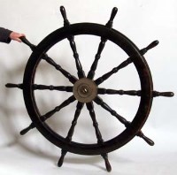 Lot 398 - Ships wheel HMS York.