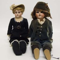Lot 474 - Two Armand Marseille porcelain headed dolls