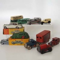 Lot 484 - Six Dinky toys, Triang and Minic toys.