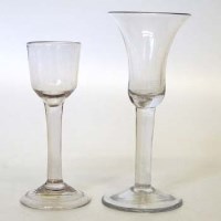 Lot 491 - Two 18th century wine glasses