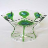 Lot 502 - Powell & Co. clear glass vase
