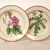 Lot 544 - Two Swansea creamware plates