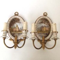 Lot 572 - Pair of Limoges plaques.