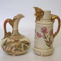 Lot 583 - Two Royal Worcester ewers