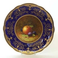 Lot 591 - Coalport plate painted by F. Howard